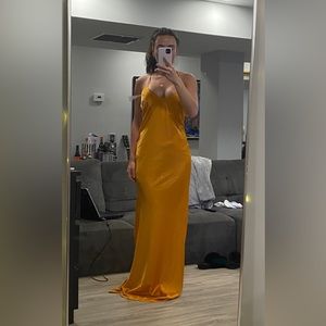 Nasty Gal - tall BRIGHT ORANGE MAXI DRESS size US 6